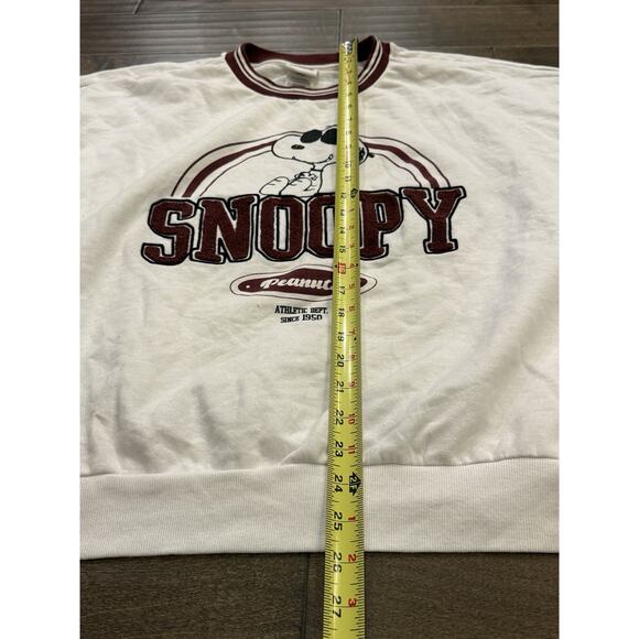 Peanuts Snoopy Womens White Long Sleeve Crew Neck Casual Pullover Sweatshirt XXL - Picture 8 of 9